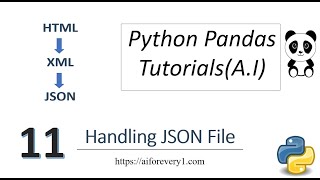 Machine Learning Tutorial Python Pandas :11.Handling JSON File | Accessing Nested Dictionary Keys