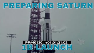 PREPARING SATURN 1B LAUNCH - Marshall Space Flight Center , NASA , Wehrner Von Braun Apollo 40130