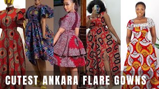 Elevate Your Fashion with these Ankara Flare Gowns/Cutest Ankara Flare Gown Styles:Maxi,Midi Gowns