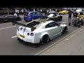 EXTREMELY LOUD NISSAN GT-R’s BEST-OF Compilation In London + Car meets 2020