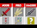 Minecraft NOOB vs PRO vs HACKER: SUPER SWORD CRAFTING CHALLENGE in Minecraft / Animation