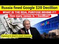 Russia fined $20 Decillion on Google | what is the real purpose? | How many zeroes in Decillion