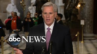 McCarthy delivers remarks on ousting Omar from committee