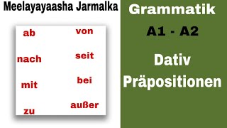 Barashada Jarmalka|Dativ Präpositionen| meelayayasha Jarmalka | Naxwe