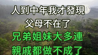 人到中年我才發現：父母不在了，兄弟姐妹大多連親戚都做不成了#養老院 #養兒防老 #老年健康 #退休金 #養老金 #以房養老 #子女孝順 #孝順 #子女不孝 #不孝 #老人頻道 #唯美頻道 #真人朗讀