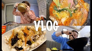 VLOG 브이로그 | 투머치토커 다정이의 투머치먹방 일상 브이로그 (마라탕, 찹쌀탕수육, 짜장면, 시리얼, 라면등...등...)