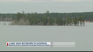 High water at Lake Sam Rayburn