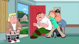 Family Guy - Lois threw Peter out of the house.