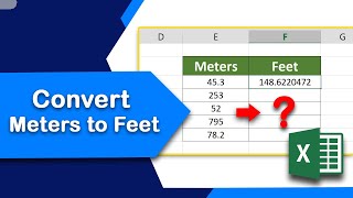 How to easily Convert Meters to Feet in Excel