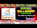 Java Interview Companion|| SCJP / OCJP|| How variables are initialized in java?