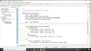 Lập trình Java- GUI - Sử dụng JTable