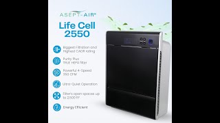 Asept-Air LIFE CELL 2550 5-Stage Ultimate HEPA \u0026 CARBON Air Purifier Washable Antimicrobial