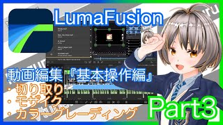 初心者向け＃３『LumaFusion』・切り取り・モザイク・カラーグレーディング