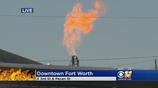 2-Alarm Fire After Construction Crew Hits Fort Worth Gas Line