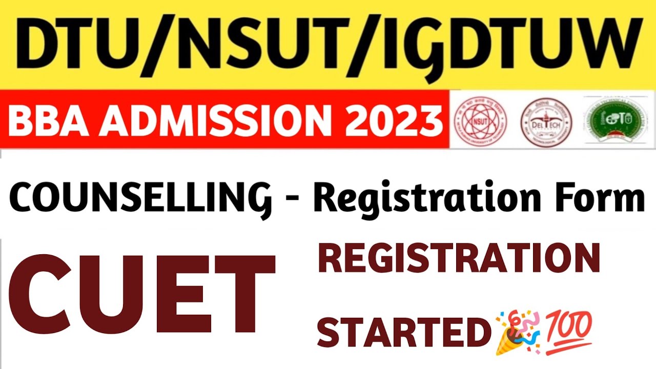 Dtu Bba Admission 2023| Nsut Bba Admission 2023| Igdtuw Bba Admission ...