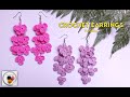 So beautiful Crochet Flower bunch earrings | Crochet a flower bunch step by step video tutorial