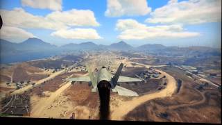 GTA5 次世代(ps4)去軍事基地偷戰機!?