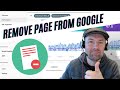 Remove Page From Google - [How to Remove an URL, Page, Article or Website from Google Search Index]