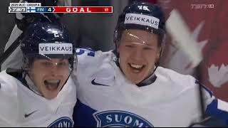 Petteri Rimpinen with a huge save, Tuomas Uronen with the Overtime Winner for Finland!