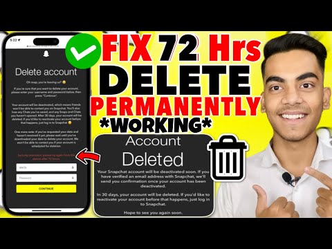 Fix Snapchat Account Permanently Delete 72 Hours Problem |Snap Account Permanently Delete Kaise Kare