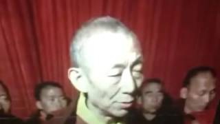 HH the Dalai Lama prays with HH Trijang Rinpoche and HH Dilgo Khyentse Rinpoche