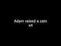 bruce springsteen adam raised a cain lyrics