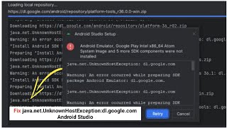 java.net.UnknownHostException Android Studio