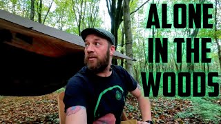 Solo U.K Wild Camping | Onewind Zippered Hammock | Cooking on the Firebox Stove | DIY Alcohol Stove