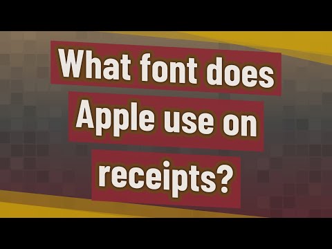 What font is usually used on receipts?