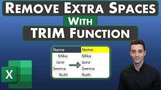 Excel Tips - Removes Extra Spaces | TRIM Function