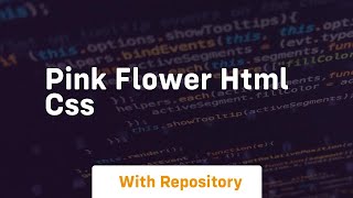 Pink flower html css