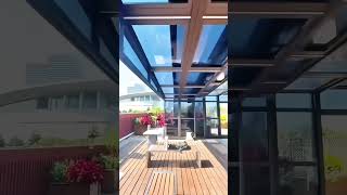 Let mobile sunroom becomes part of your daily life #motorizedroof #sunroom #motorizedroof