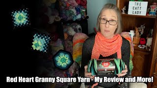 Red Heart Granny Square Yarn Review and More! #grannysquareyarn #redheartgrannysquareyarn