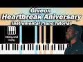 Giveon - Heartbreak Anniversary Instrumental Piano Tutorial on Synthesia