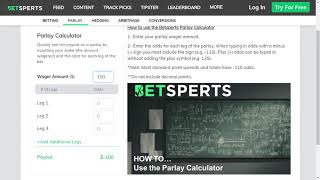BETSPERTS Parlay Calculator - How to