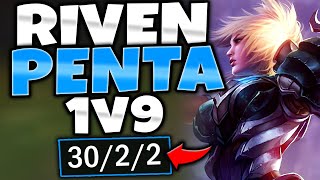 RIVEN TOP HOW TO GET A PENTA-KILL AND 1V9! (DO THIS) - S12 RIVEN GAMEPLAY! (Season 12 Riven Guide)