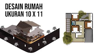 DESAIN RUMAH HOOK UKURAN 10M X 11M