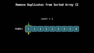 Remove Duplicates from Sorted Array 2 | Leetcode Top Interview 150 | Step-by-Step Visual Explanation