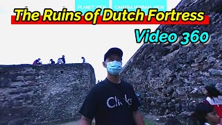 Video 360 Walking in the Ruins of Dutch Fort Speelwijk Build in 1682 by VOC