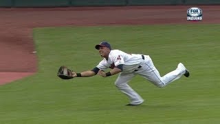 Brantley retires Getz with impressive catch