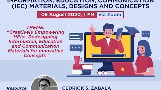 Webinar of Information, Education and Communication (IEC) Materials, Designs and Concepts