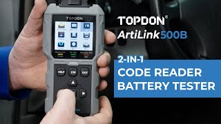 TOPDON ArtiLink500B - 2-in-1 OBDII Code Reader \u0026 Battery Tester2