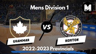 Div.1 Mens Provincials Horton vs. Grammar Sunday March 5th 8am