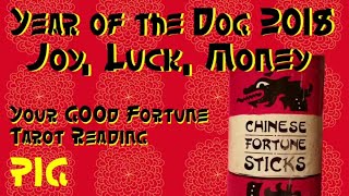 PIG - ARE YOU LUCKY THIS YEAR 2018? JOY, LUCK, ABUNDANCE FORTUNE - 1959 1971 1983 1995 2007