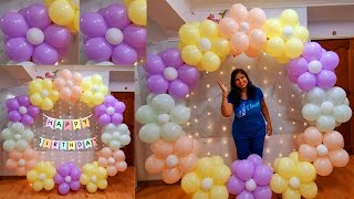 Round Balloon Arch | Round arch balloon decoration | Flower balloon arch for birthday