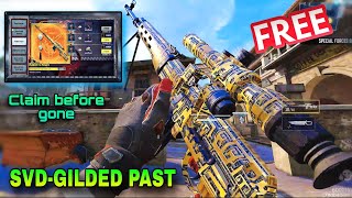 CODM Free SVD Gilded Past Animated skin gameplay  || SVD- Gilded Past gunsmith + loadout Cod mobile