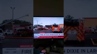 Fire at old Winn Dixie on Seminole Blvd in Largo