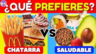 ¿Qué Prefieres? 🤔 Comida Sana Vs Chatarra 🍎🍕 | HORA DE QUIZ✅