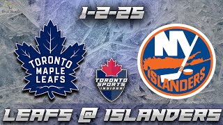 1-2-25 Toronto Maple Leafs vs New York Islanders Game Audio | NHL LIVE Gamecast \u0026 Chat