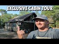 OFF-GRID CABIN TOUR  | off grid | cabin build | tractor homesteading | log cabin  building | DIY